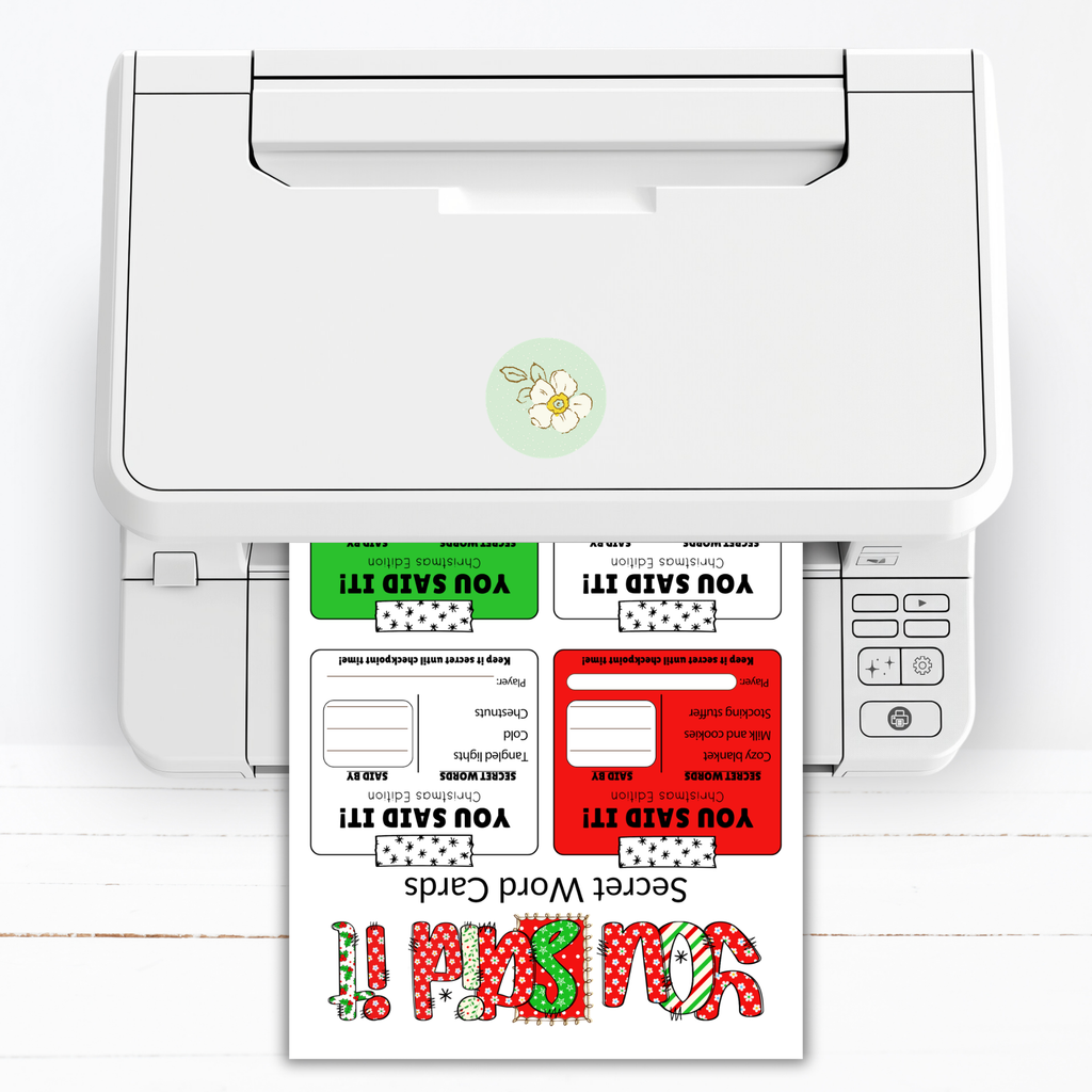 Christmas You Said It Game | 52 Printable Secret Word Cards