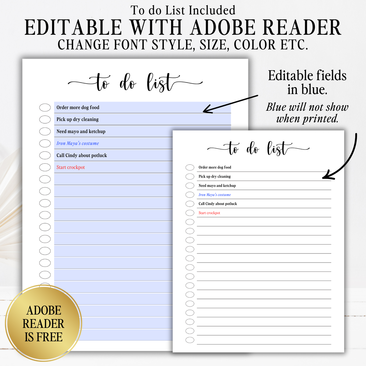 2027 Fillable Portrait Calendar | Sweet Script | Black | Sunday Start