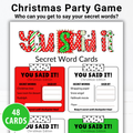 Christmas You Said It Game | 52 Printable Secret Word Cards