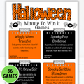 Halloween Minute to Win It Games | 36 Printable Party Games